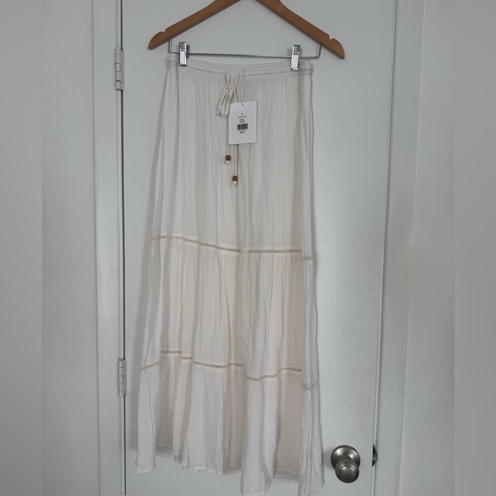 Rachel Parcell White Maxi Skirt, Size Small
